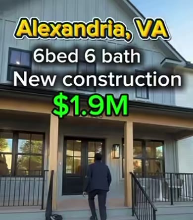 New-construction home with a covered porch in Alexandria