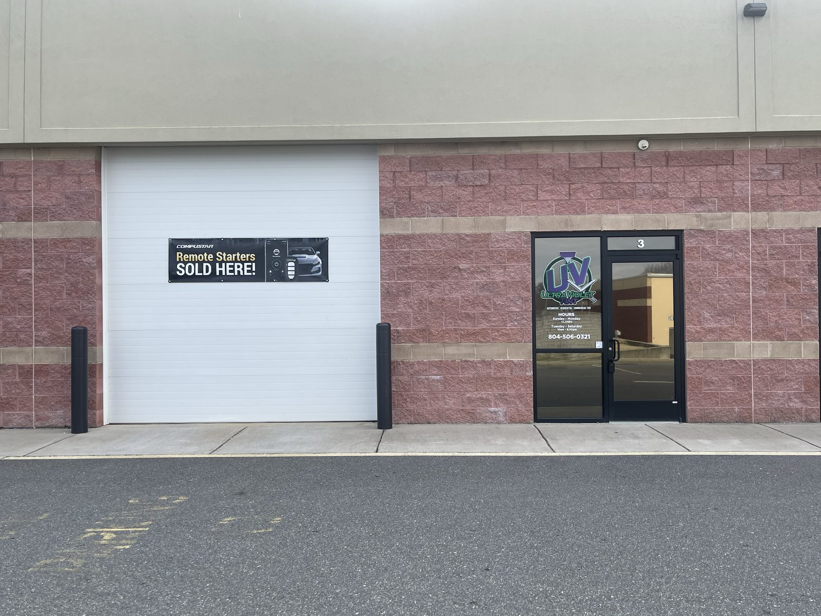 UltraViolet Tint storefront, Suite 3 on Ellerson Drive